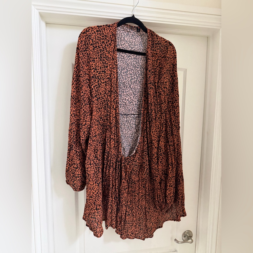 Torrid Animal Print Jacket - Brown and Black